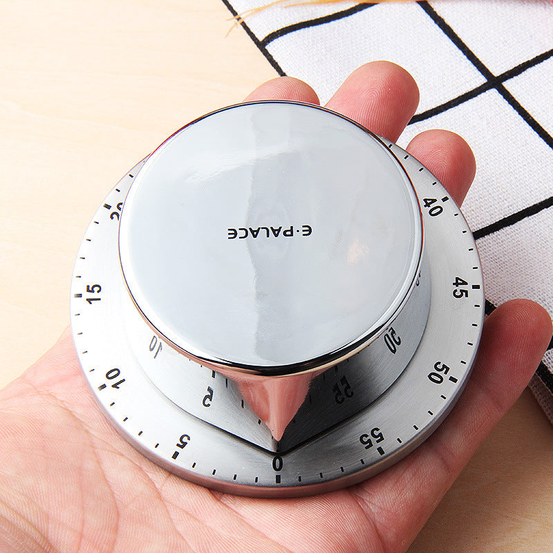 Kitchen Stainless Steel Mechanical Timer Alarm Clock Reminder