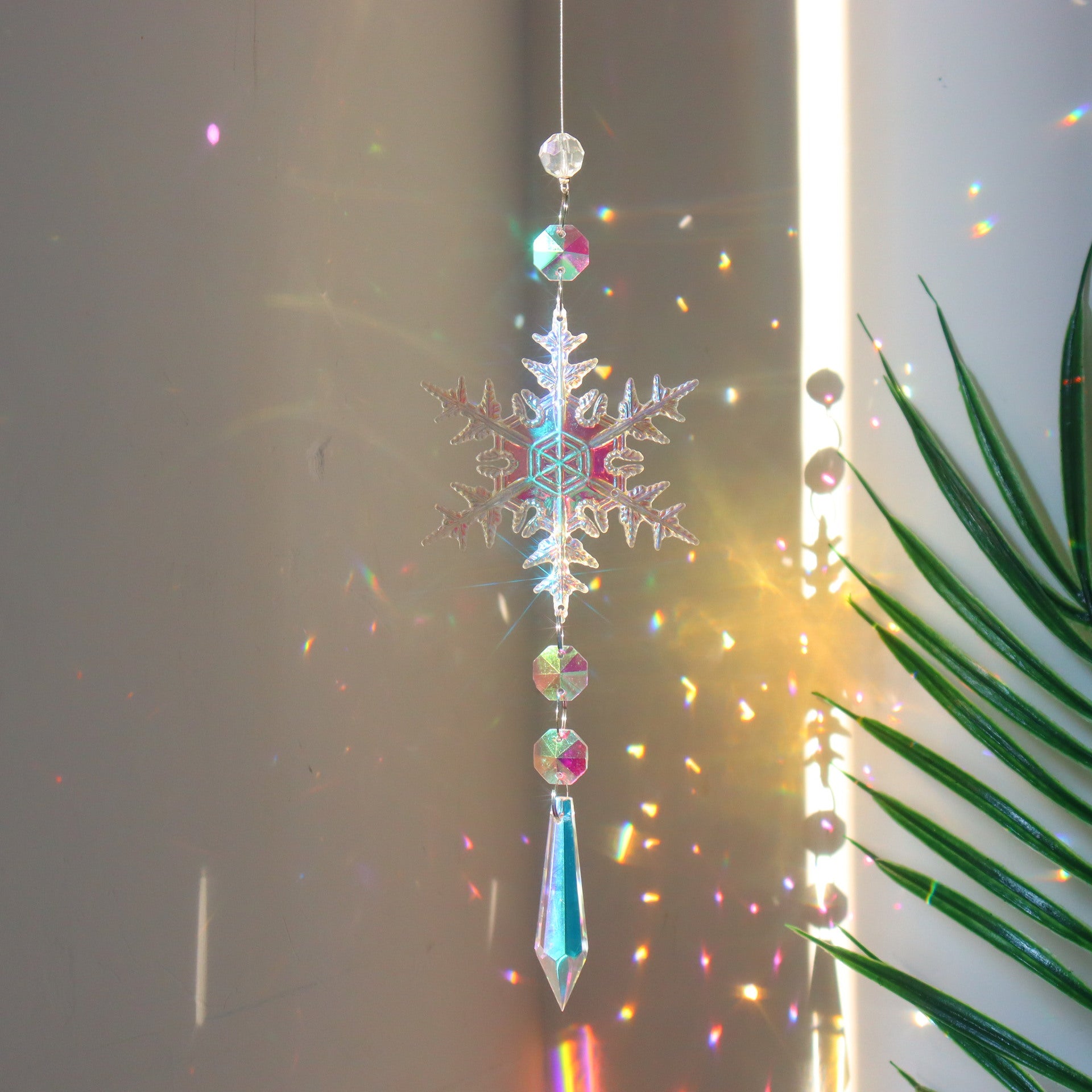 Christmas Colorful Snowflake Crystal Sun